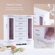 preview thumbnail 23 of 23, Stufurhome Solid Wooden Jewelry Box with 5-Drawers Built-in Necklace hook and Mirror Brown