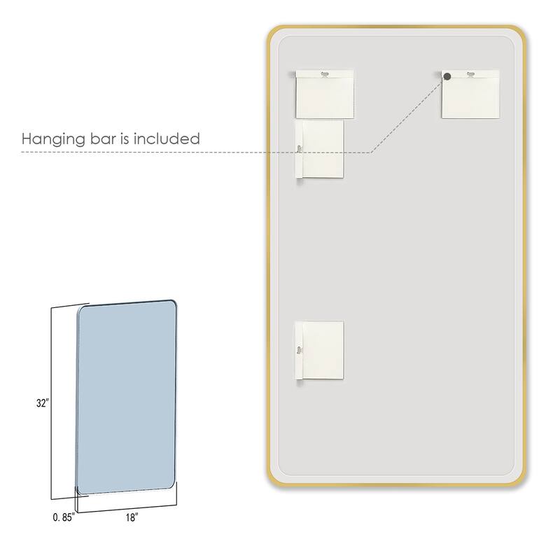 Altair Nettuno Bathroom/Vanity Aluminum Framed Wall Mirror