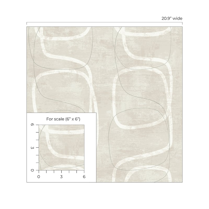 Seabrook Designs Forcella Geometric Non-Woven Unpasted Wallpaper