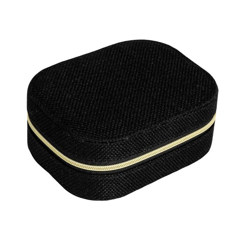 Household Essentials Fabric Travel Jewelry Organizer Box - 5.0"L x 3.8"W x 2.0"H
