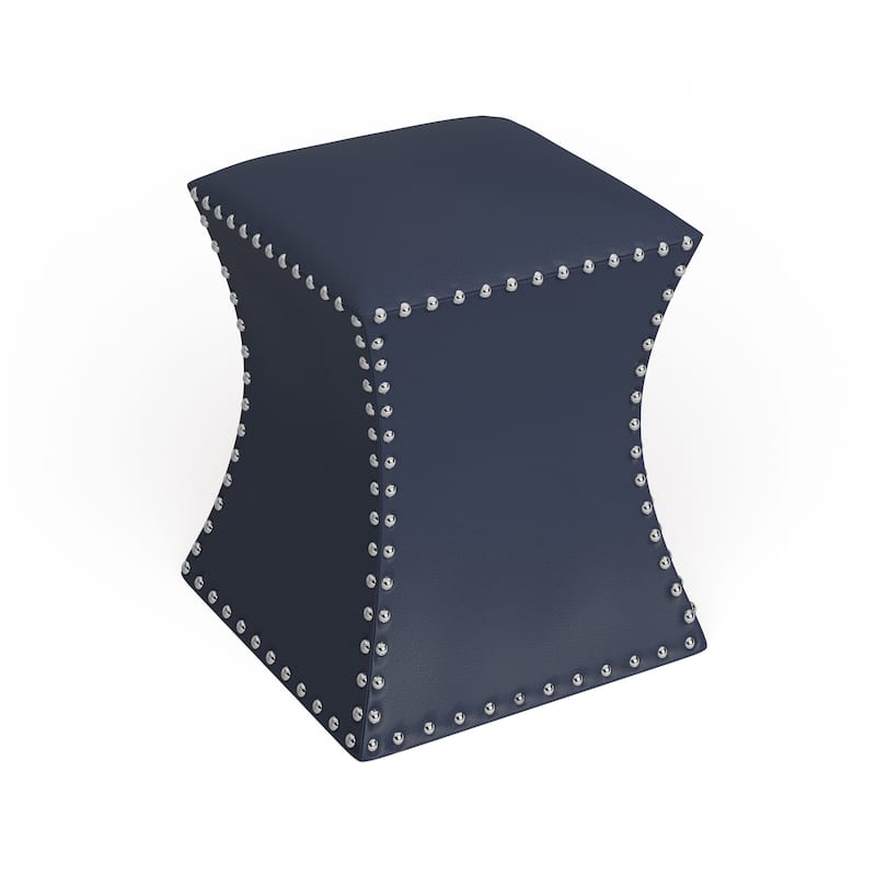Faux Leather Ottoman