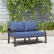 preview thumbnail 46 of 144, Aluminum Patio Outdoor Sectional Sofa Set with Fire Pit, Swivel Rocking Chairs and Ottomans