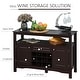 preview thumbnail 14 of 15, HOMCOM Modern Kitchen Buffet Bar Cabinet Storage with Drawer and 12-Bottle Wine Rack for Living Room - 45.75*15.75*32.5