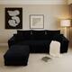 Option Black-3 Seater with an Ottoman