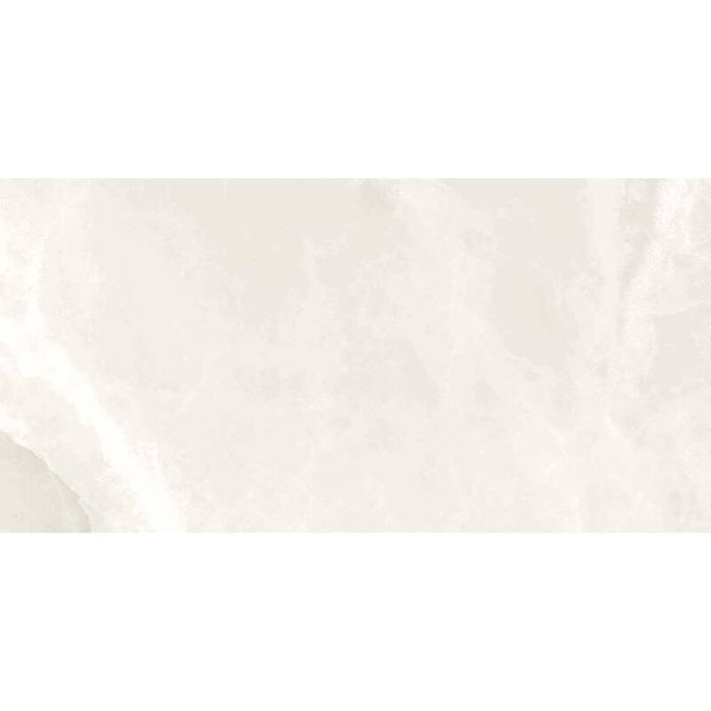 Geo Lust 12in x 24in White Polished Porcelain Tile - Floor & Wall
