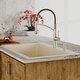 preview thumbnail 8 of 59, Karran QT-812 Top Mount 33 in. Large Single Bowl Quartz Kitchen Sink Kit