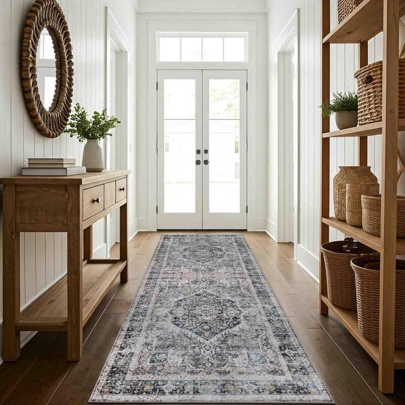 Delara Machine Washable Area Rug, Soft & Durable, Non-Slip Backing, Eco- Friendly GRS certified.