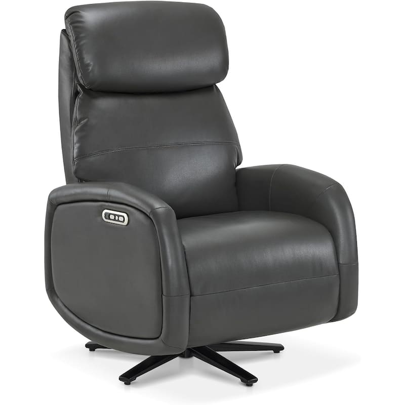 MCombo Dual Motor Power Recliner Chair for Adults, Modern Faux Leather Electric Swivel Recliner with USB Charging