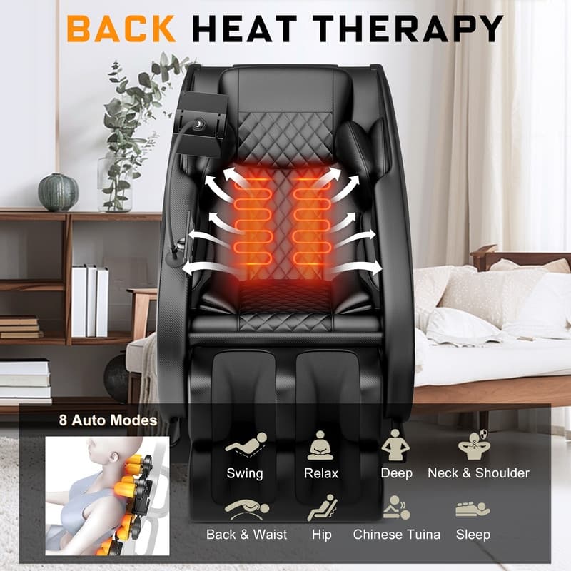 2025 3D Full Body Massage Chair w/Air Pressure and Zero Gravity (180LBS/6.1FT Capacity)