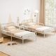 preview thumbnail 17 of 25, Twin Size Bed Frame with Headboard and Safety Side Guardrails-Black
