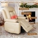preview thumbnail 15 of 38, Power lift recliner chair with massage, cup holders, and side pocket.  22" Seat Width Beige