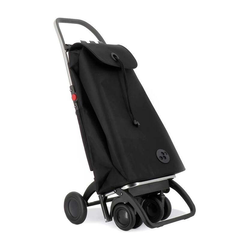 Rolser I-Max MF 4 Wheels 2 Swivelling Foldable Shopping Trolley - 41.34" H x 15.55" W x 12.8" D - Negro