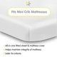 preview thumbnail 2 of 38, BreathableBaby All-in-One Fitted Sheet & Waterproof Cover for 38" x 24" Mini Crib Mattress (2-Pack)