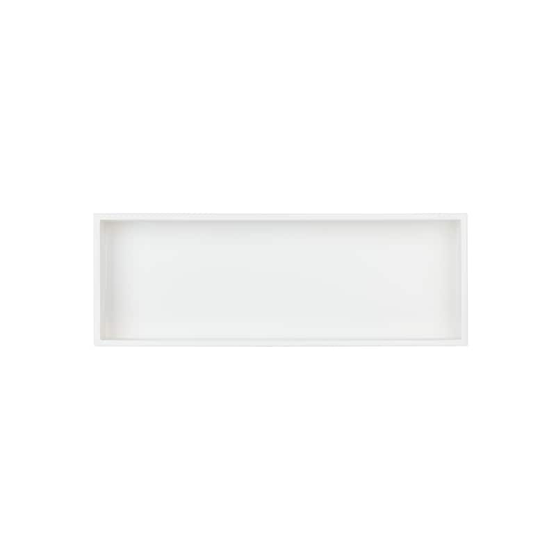 24"x9" Stainless Steel 18 Gauge White Cream Rectangular Recessed Shower Niche