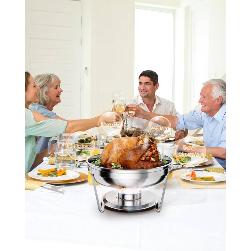 5QT Chafing Dish Buffet Set of 6 Pack