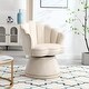 preview thumbnail 1 of 34, Mid Century Velvet 360° Swivel Sofa Chair w/Wide Upholstered Round Armchairs, Swivel Barrel Club Chair for Living Room, Bedroom