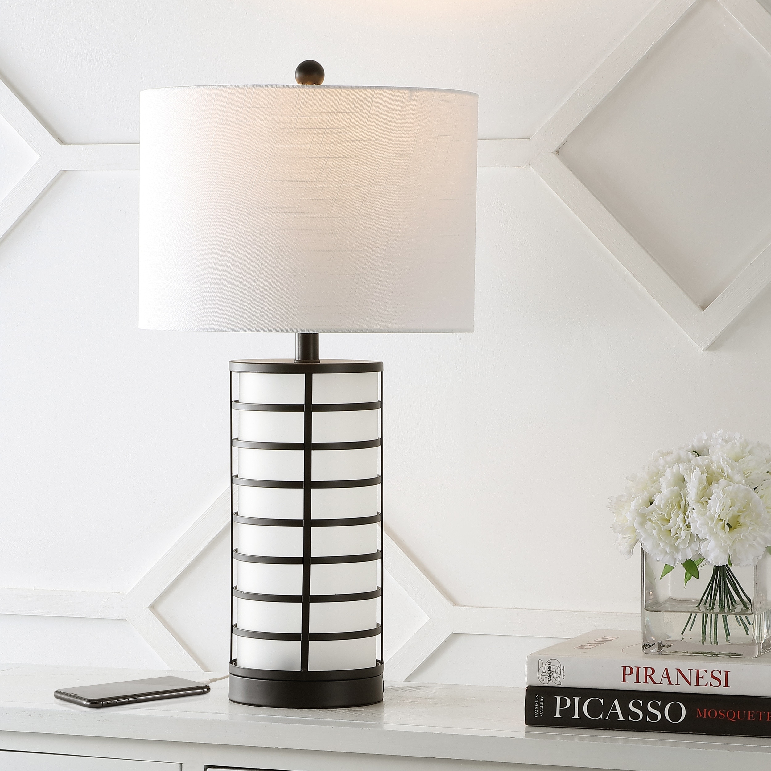 JONATHAN Y Waylon 27" Modern Industrial Iron Nightlight LED Table Lamp with USB