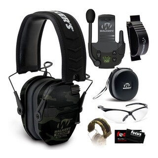 Walker's Razor Digital Ear Protectors (Multi Camo) Tactical Bundle ...