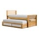 preview thumbnail 7 of 11, Furniture of America Ogden Modern Light Oak Solid Wood Kids Captain Bed with Trundle and USB Port