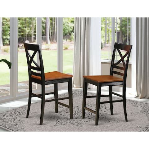 Quincy Counter-height X-back Barstools - Set of 2 (Finish Options)