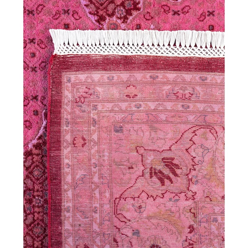 Overdyed One-of-a-Kind Hand-Knotted Area Rug - Pink - 8' 1" x 10' 5"