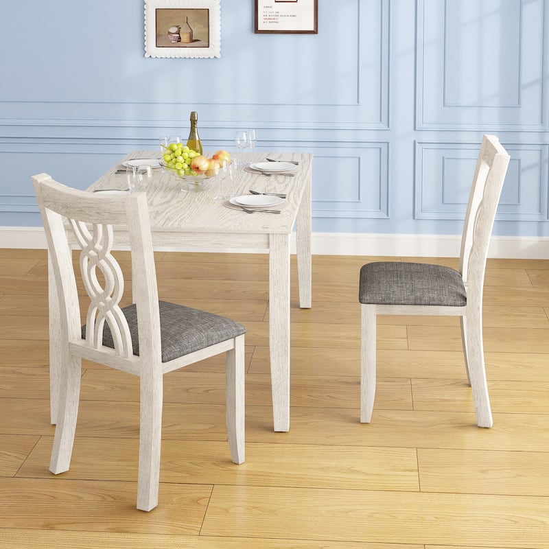 VECELO Solid Wood Dining Chairs Set of 2/4/6, Kitchen Side Chair