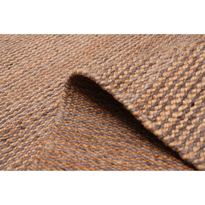 ECARPETGALLERY Flat-Weave Palas Denizli Tan Jute Kilim - 5'3 x 7'9