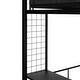 preview thumbnail 12 of 15, Black Twin over Full Size Metal Steel Bunk Bed with Shelves, Grid Panel, Sturdy Metal Bed Frame and Noise-free Wood Slats