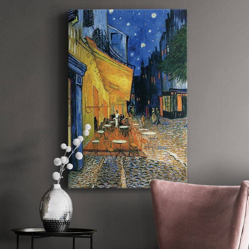 Cafe Terrace at Night Premium Gallery Wrapped Canvas - Ready to Hang
