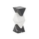 preview thumbnail 4 of 6, White Marble Stacked Pyramid Geometric Decorative Sculpture