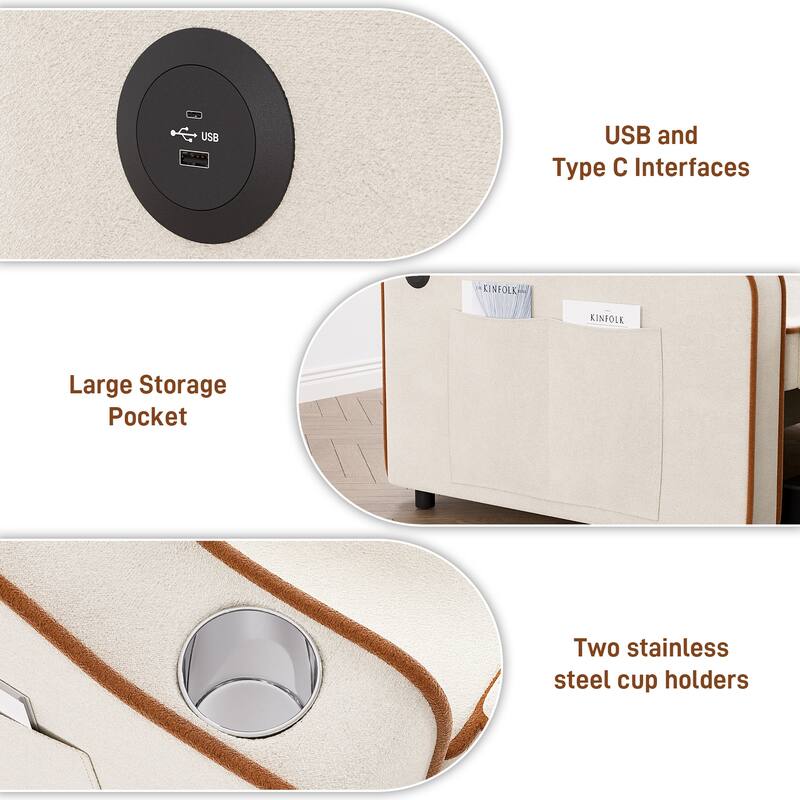 Ouyessir 3 in 1 Multi-Functional Convertible Sleeper Sofa Bed