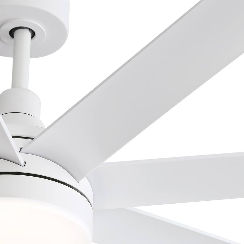 65" Gold LED Ceiling Fan with Light Remote-8 Blade - 65 Inch
