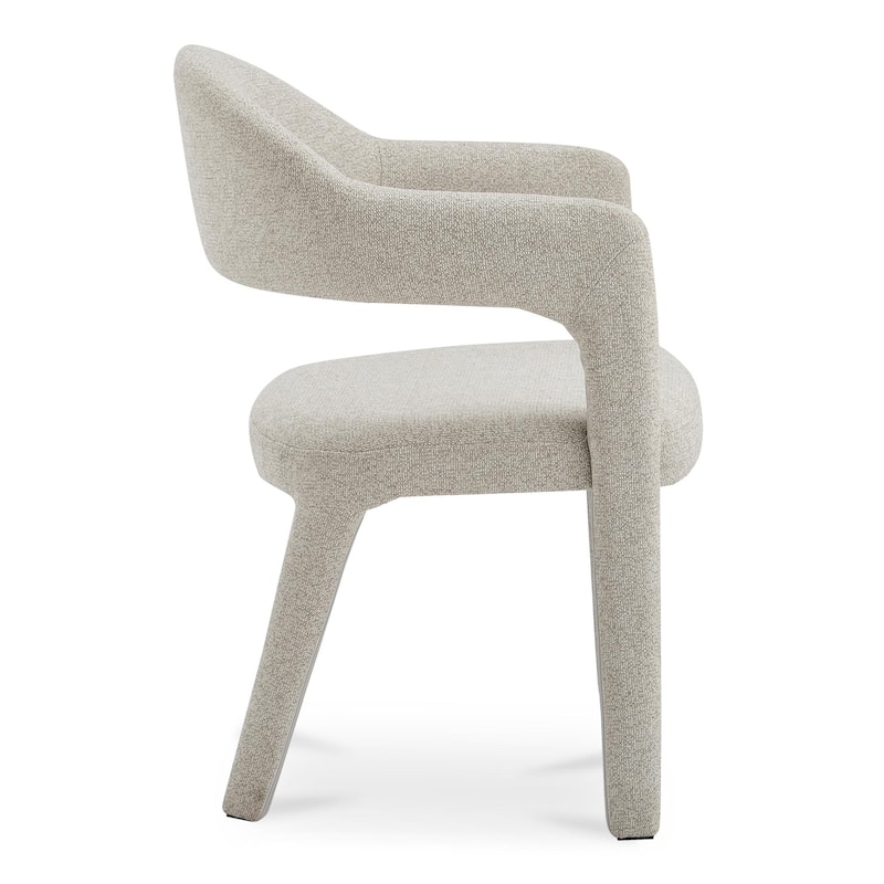 NADAAL STUDIOS Bryn, Upholstered Dining Chair With Open Barrel Back - 23.6"W x22.6"D x31.9"H