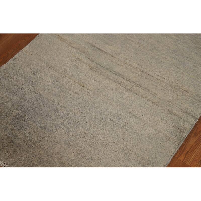 Hand Knotted Oriental 100% Wool Carpet Modern Modern Multi-Colored Gabbeh Area Rug - 3' 11'' X 2' 5''