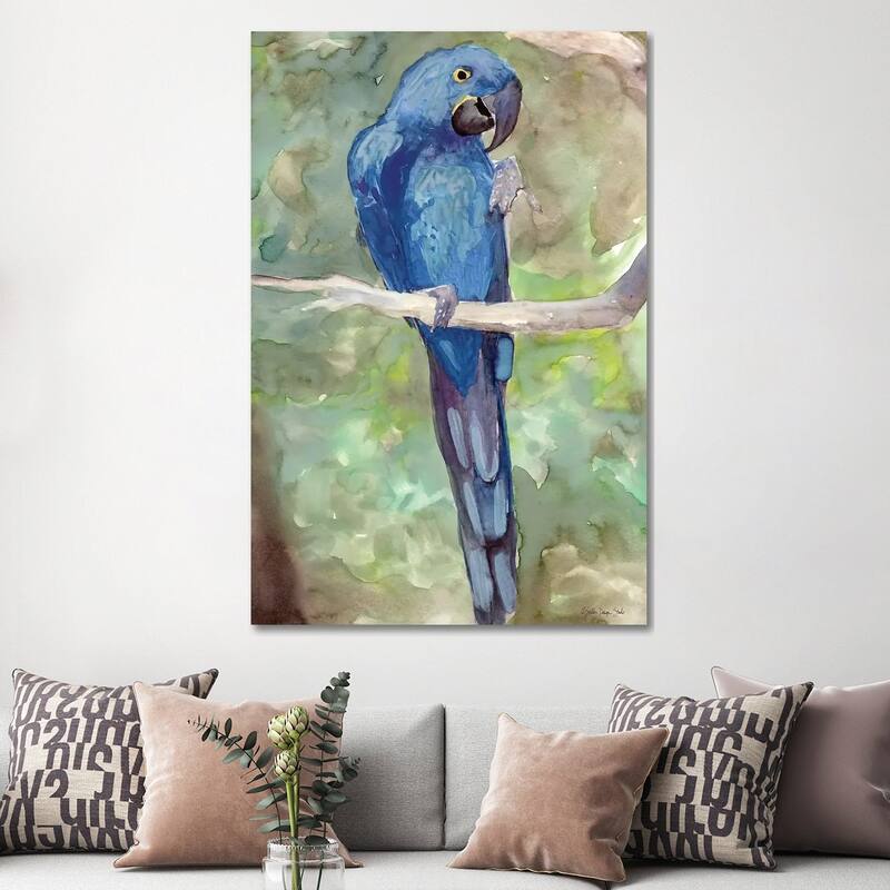 iCanvas "Blue Parrot II" by Stellar Design Studio Canvas Print
