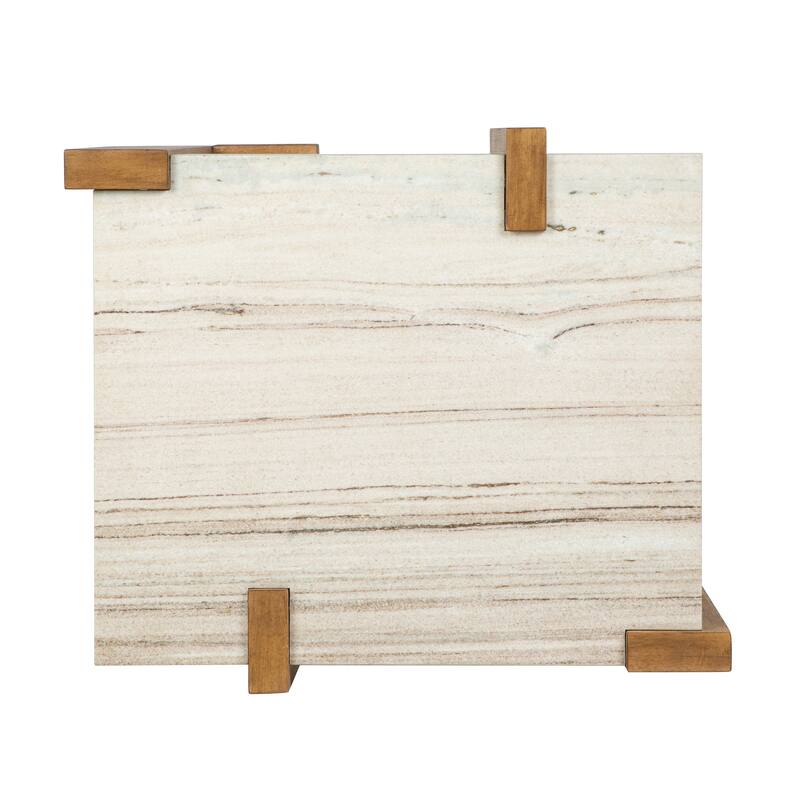 Magnussen Home Carrington Honey Wheat Rectangular End Table - 24.5''W x 28.5''D x 24.5''H