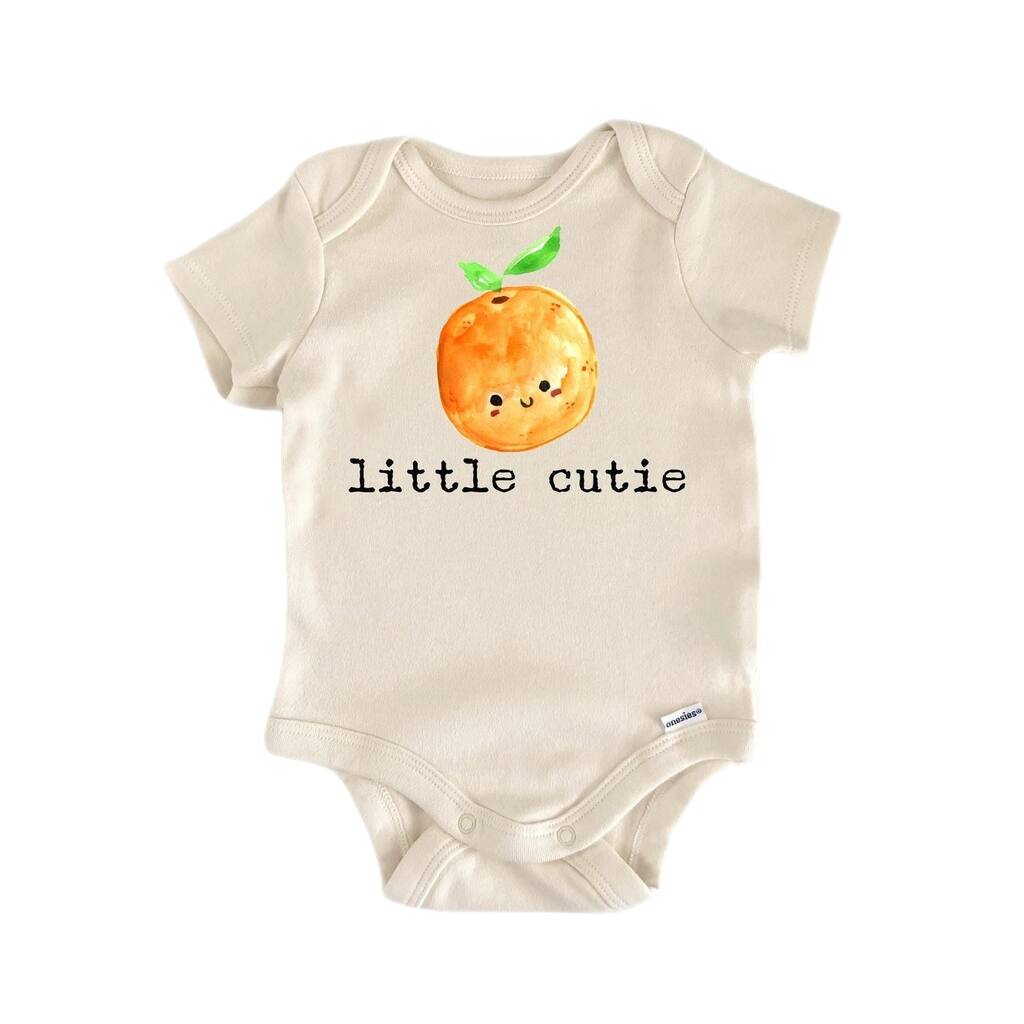 Little Cutie Orange - Baby Boy Girl Clothes Infant Bodysuit Funny Cute Newborn