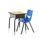 preview thumbnail 24 of 52, Student Desk with Open Front Metal Book Box & Flex Comfort Chair - 24"W x 18"D x 22.25" - 31.25"H Natural Top/Navy Chair