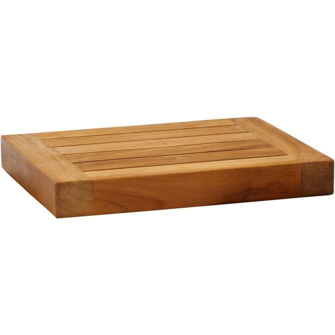 Moa Floating Teak Wall Shelf - Teak Oil - 12" Wide