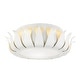 preview thumbnail 1 of 2, Broche 3 Light Matte White Flush Mount Ceiling Lamp - 16'' W x 5.5'' H 16'' W x 5.5'' H