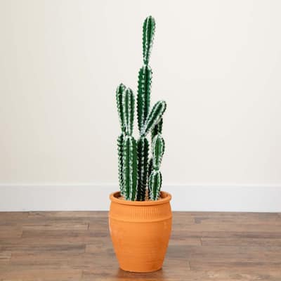 Artificial Cactus Plant with Planter - 3.5' - Green