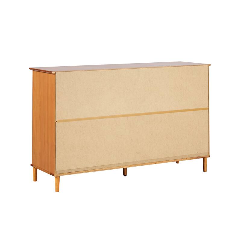 Walker Edison Bullrushes 6-Drawer Solid Wood Dresser