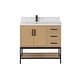 preview thumbnail 70 of 143, Altair Wildy Bathroom Vanity with White Composite Stone Top without Mirror