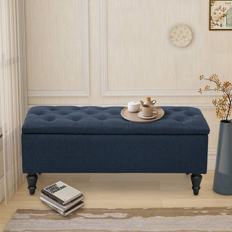 Maypex 38" Fabric Upholstered Tufted Storage Bench