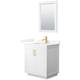 Option White / Giotto Quartz Top / Brushed Gold Hardware
