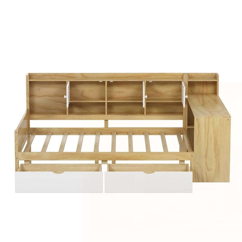 Daybed with Seven Storage Cabinets and Two Storage Drawers