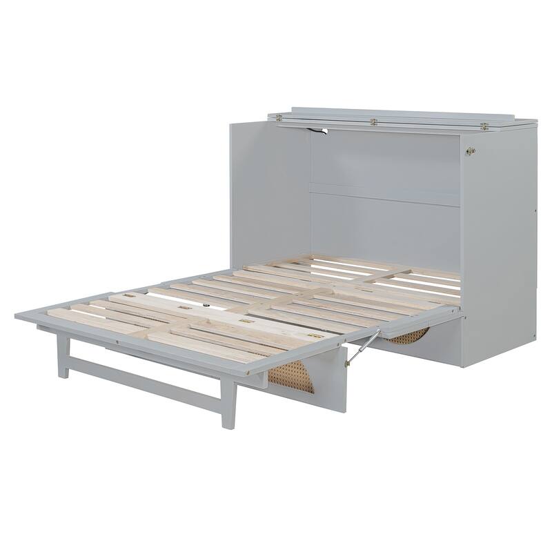 Modern Murphy Bed with Drawer, USB Ports, and Outlets