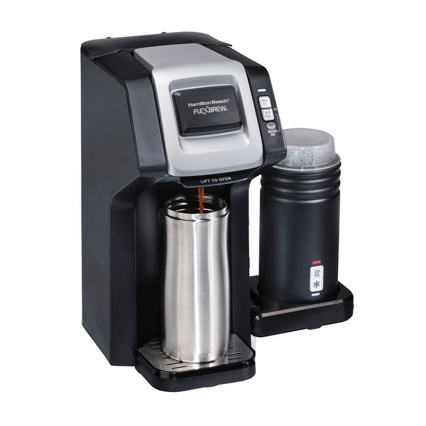Hamilton Beach FlexBrew Dual Coffee Maker with Milk Frother On