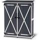 preview thumbnail 11 of 17, MCombo 64 inch Tall Outdoor Storage Cabinet Sheds with Lockable Double Doors, Fir Wood Grey