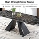 preview thumbnail 54 of 56, 110.24" Extendable Rectangular Sintered Stone Double Pedestal Dining Table Seat 8-12